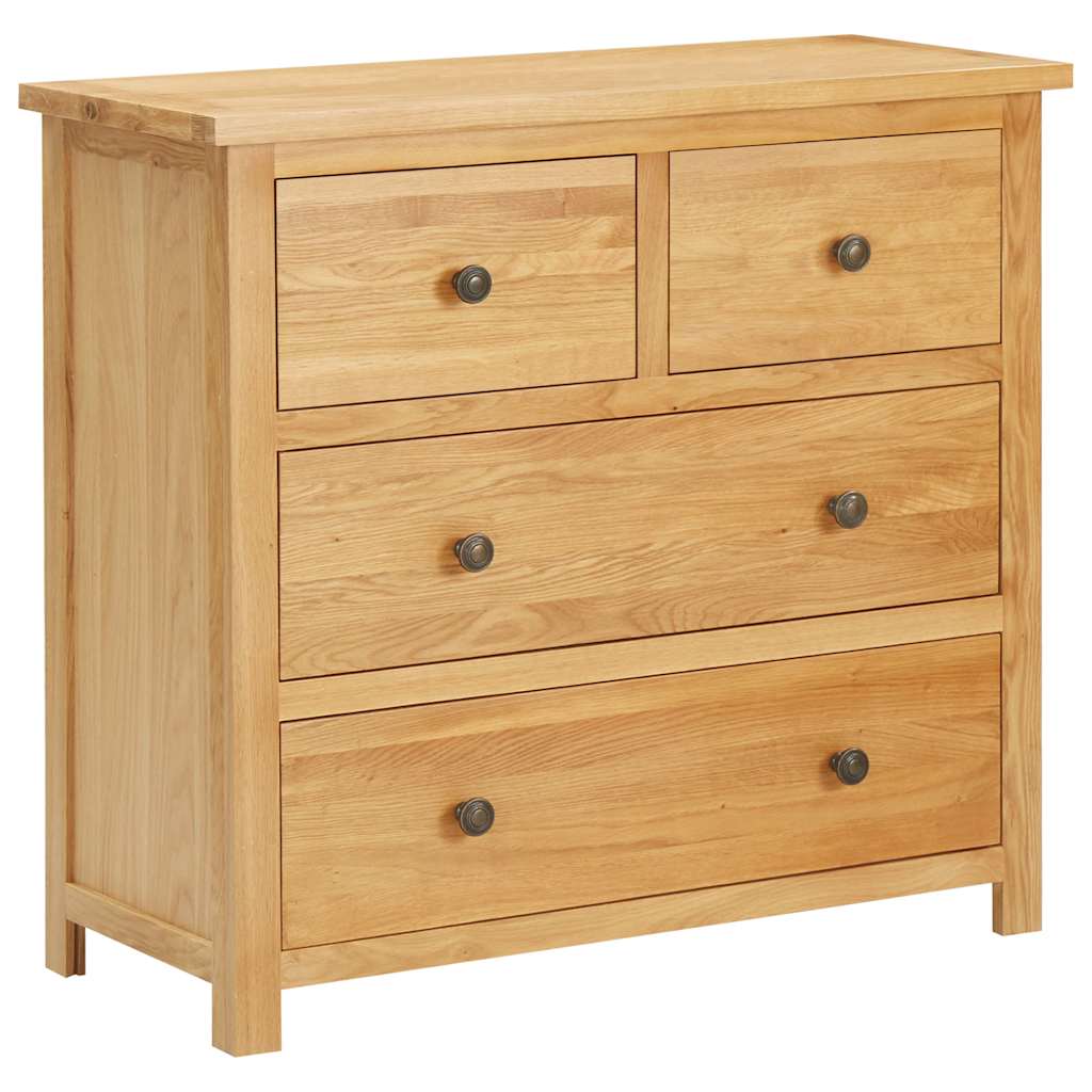Vidaxl ladekast 80x33,5x75 cm massief eikenhout