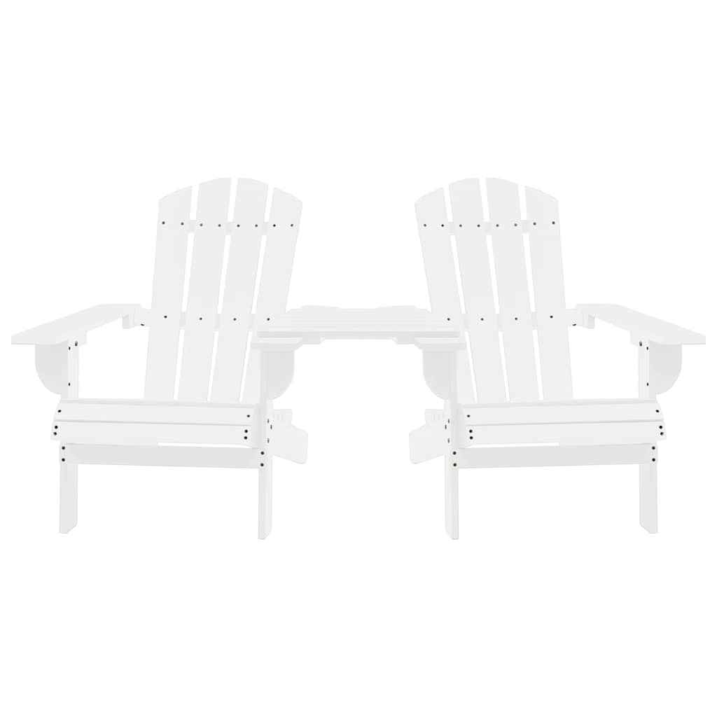 Vidaxl tuinstoelen adirondack met tafeltje massief vurenhout wit