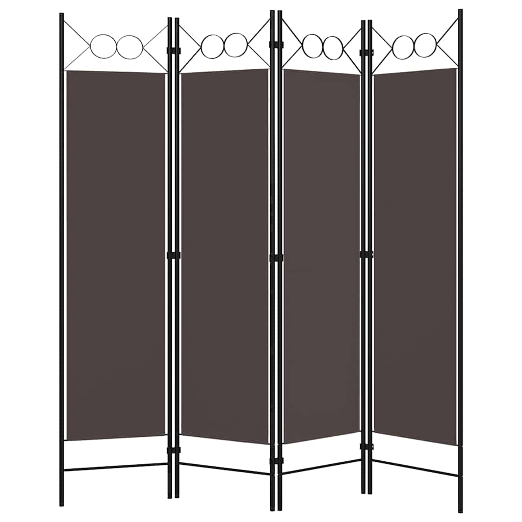 Vidaxl kamerscherm met 4 panelen 160x180 cm bruin