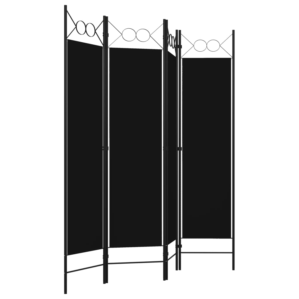 Vidaxl kamerscherm met 4 panelen 160x180 cm zwart
