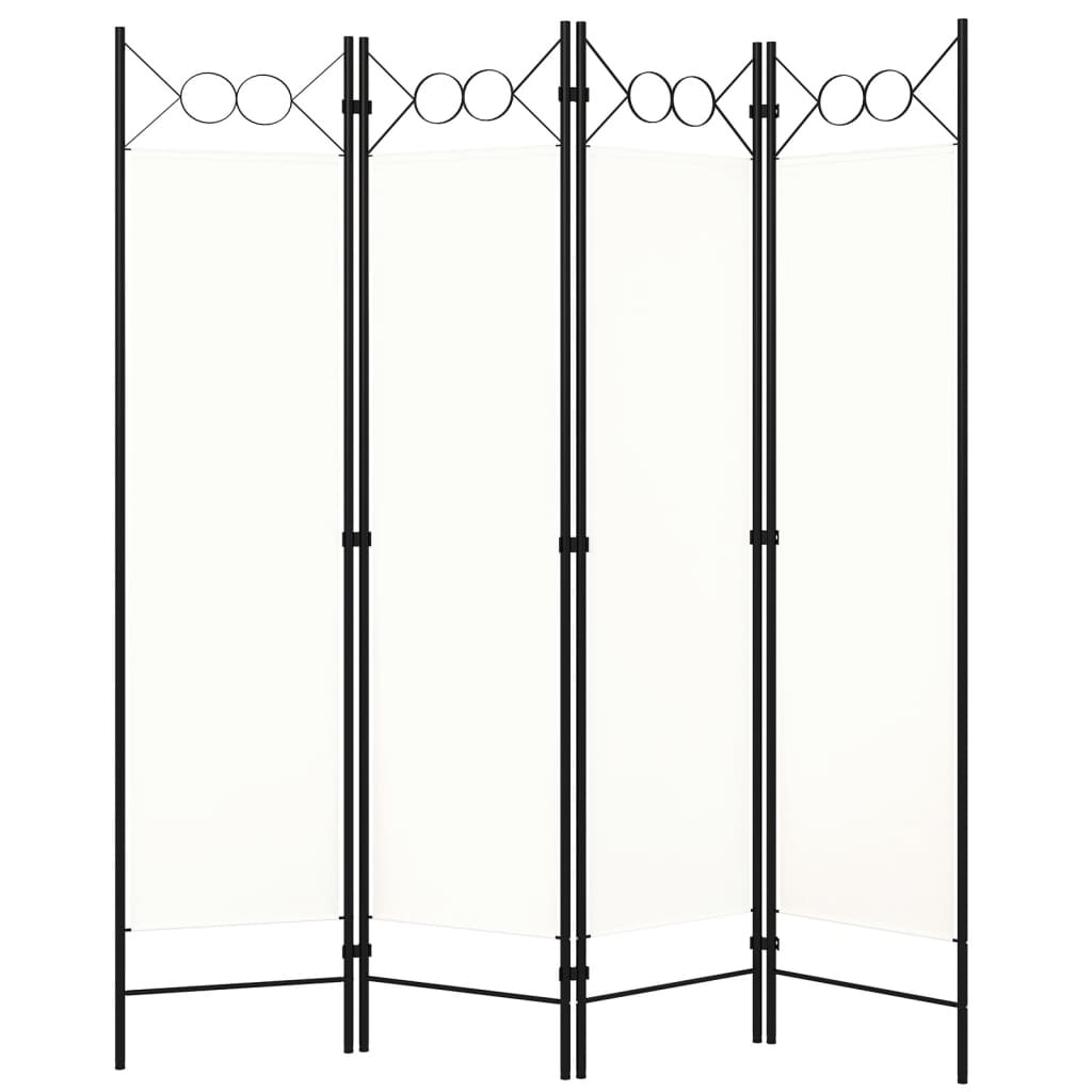 Vidaxl kamerscherm met 4 panelen 160x180 cm wit