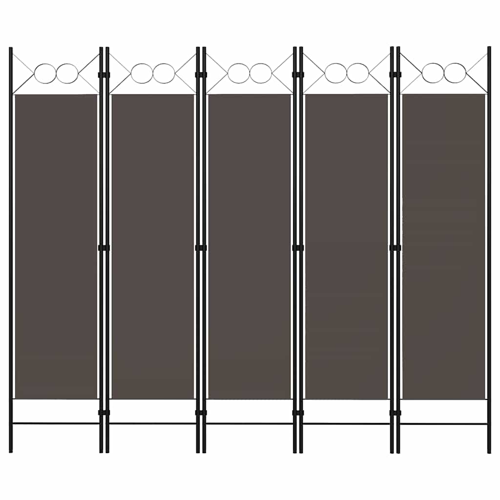 Vidaxl kamerscherm met 5 panelen 200x180 cm antraciet