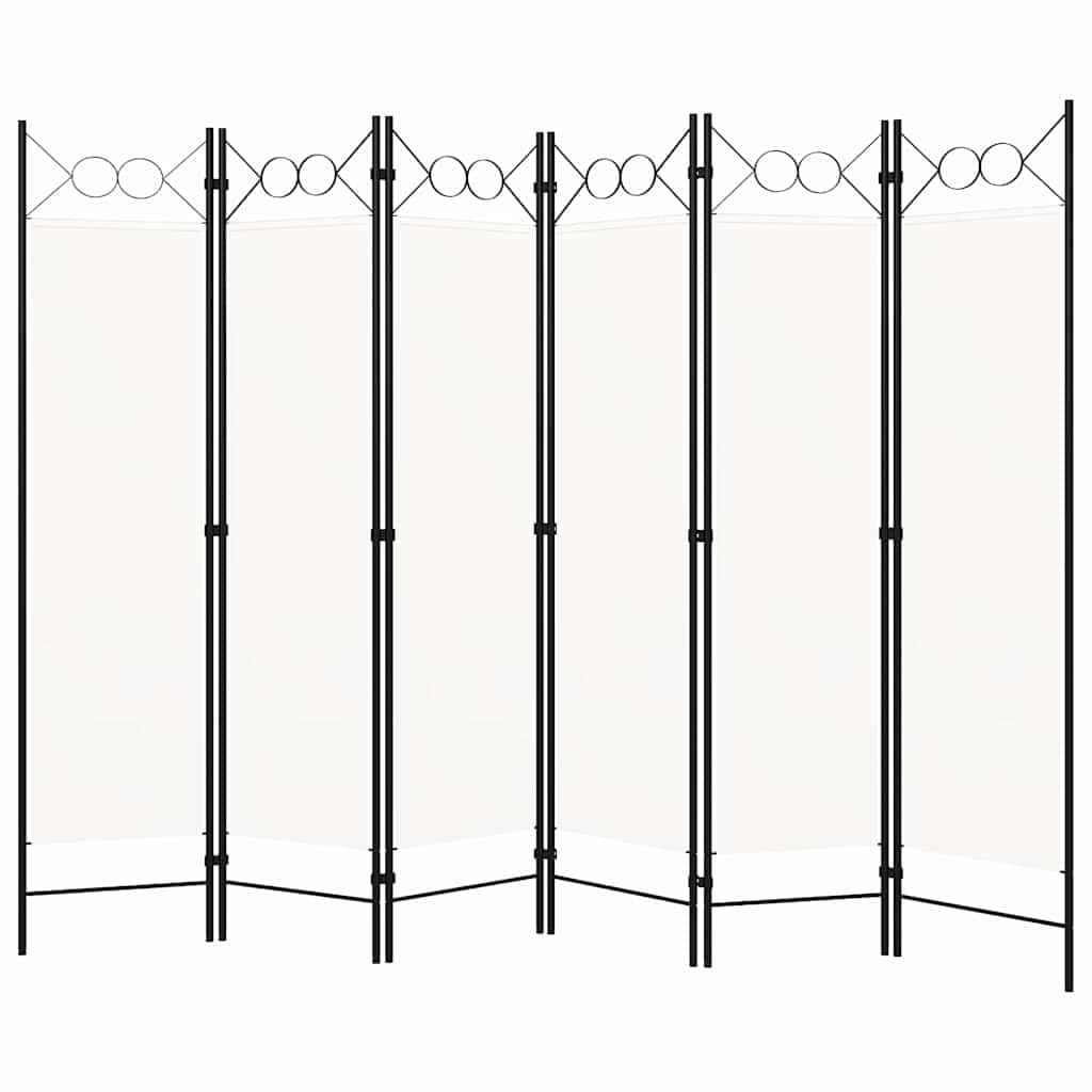 Vidaxl kamerscherm met 6 panelen 240x180 cm wit