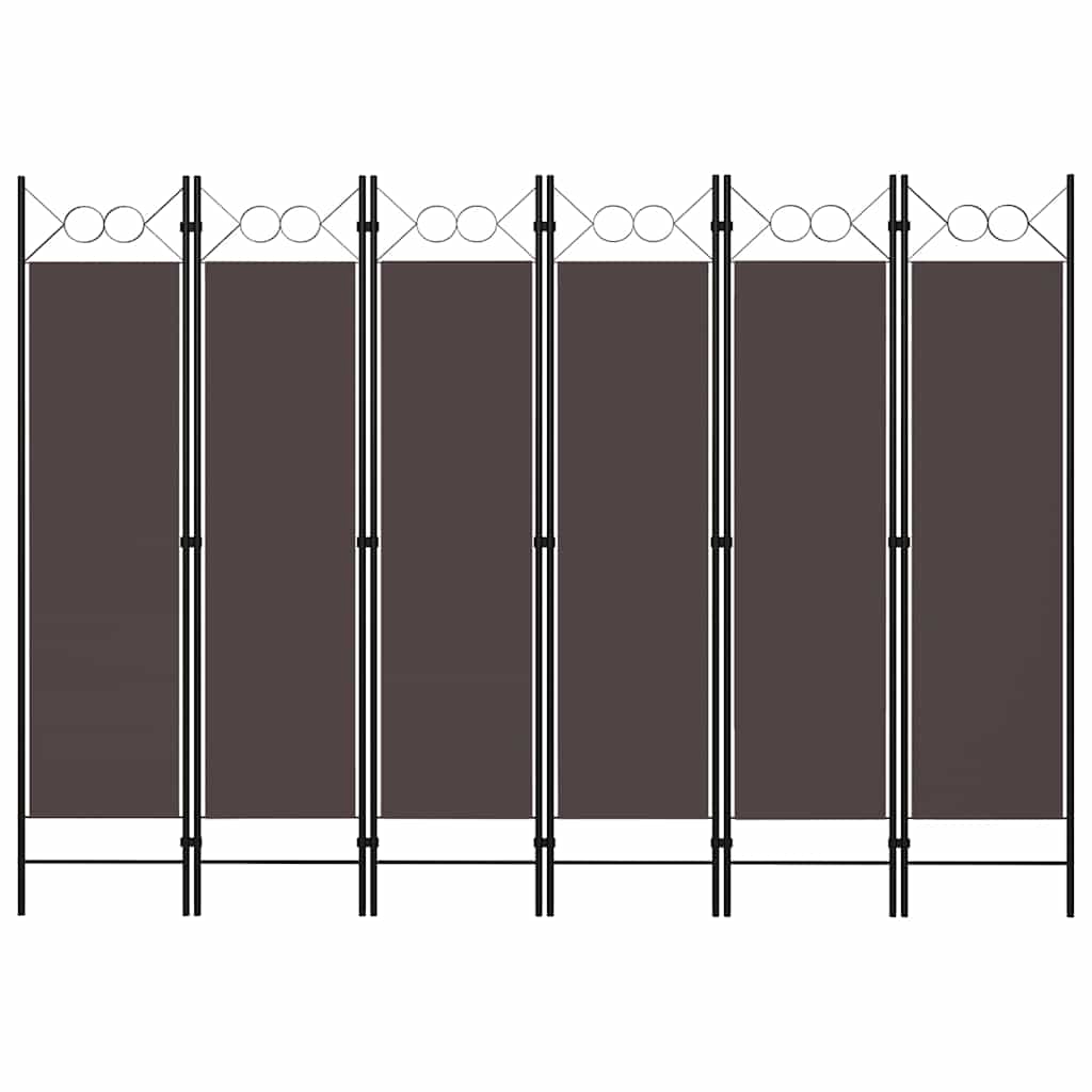 Vidaxl kamerscherm met 6 panelen 240x180 cm bruin