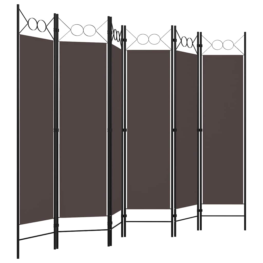 Vidaxl kamerscherm met 6 panelen 240x180 cm bruin