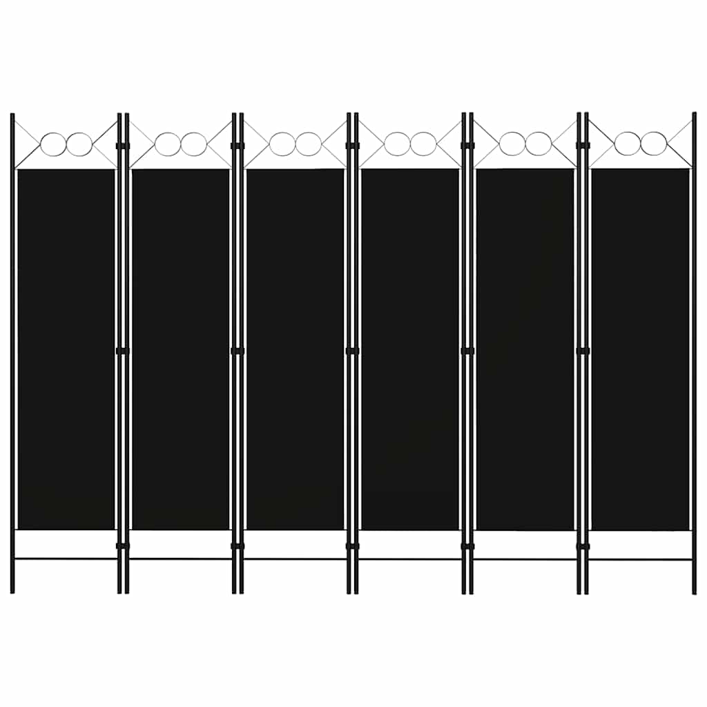 Vidaxl kamerscherm met 6 panelen 240x180 cm zwart