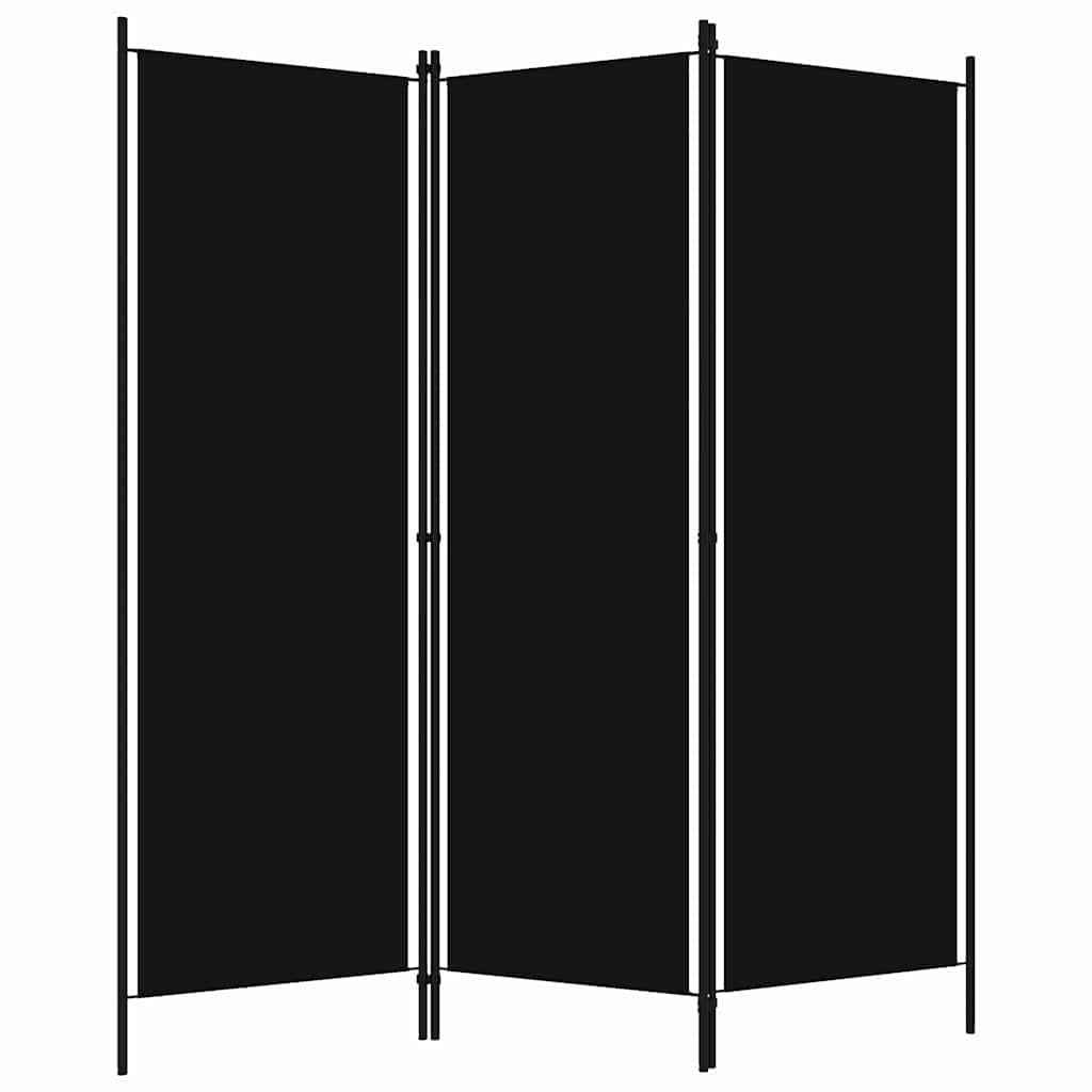 Vidaxl kamerscherm met 3 panelen 150x180 cm zwart