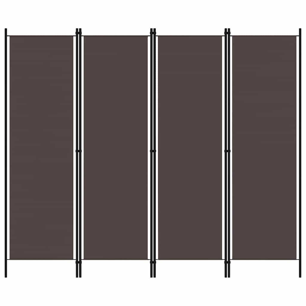 Vidaxl kamerscherm met 4 panelen 200x180 cm bruin