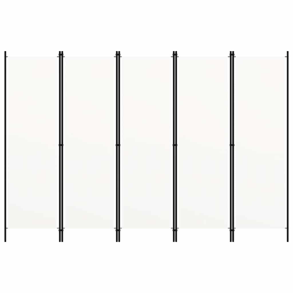 Vidaxl kamerscherm met 5 panelen 250x180 cm wit