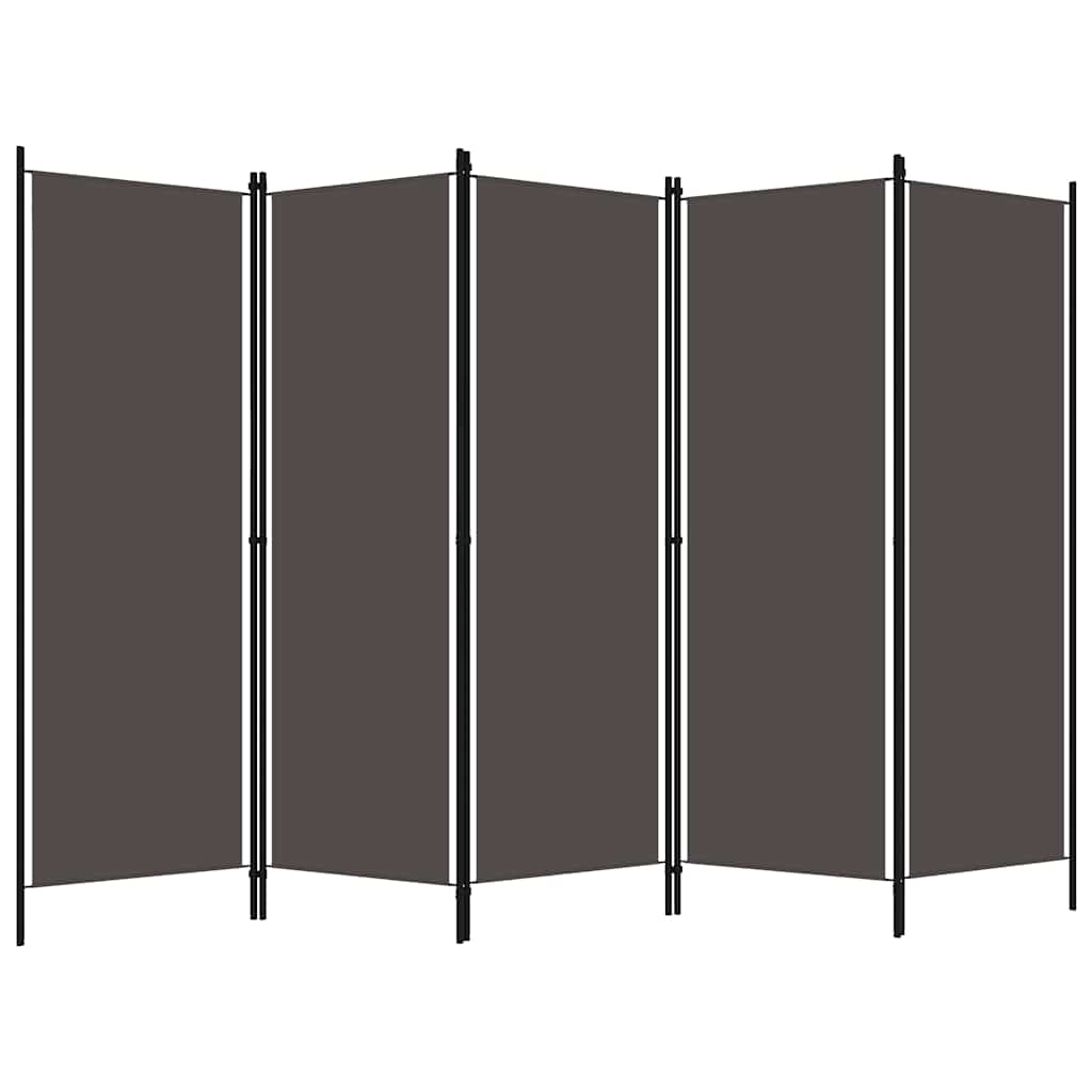 Vidaxl kamerscherm met 5 panelen 250x180 cm antraciet