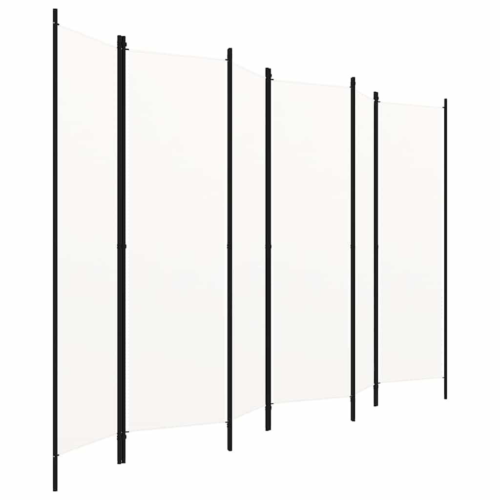 Vidaxl kamerscherm met 6 panelen 300x180 cm wit