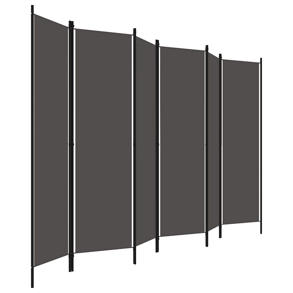 Vidaxl kamerscherm met 6 panelen 300x180 cm antraciet