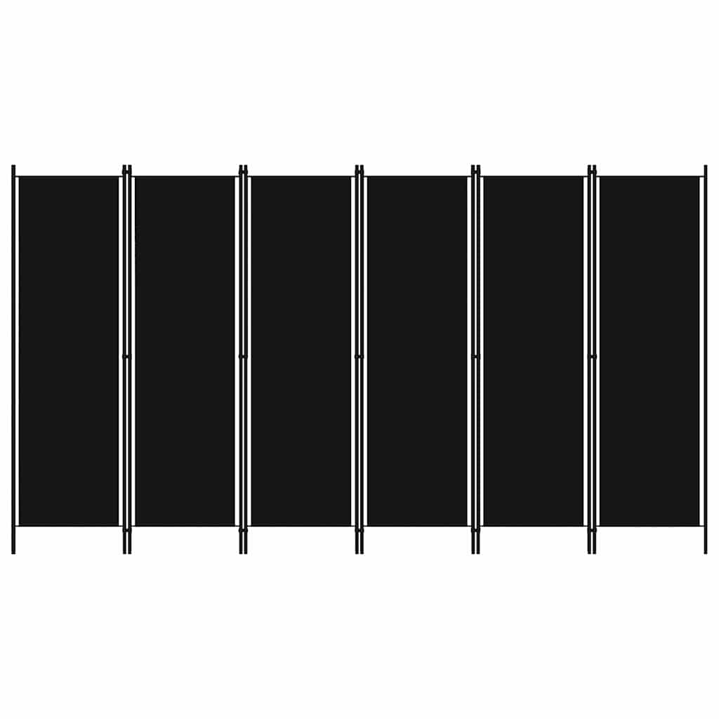 Vidaxl kamerscherm met 6 panelen 300x180 cm zwart