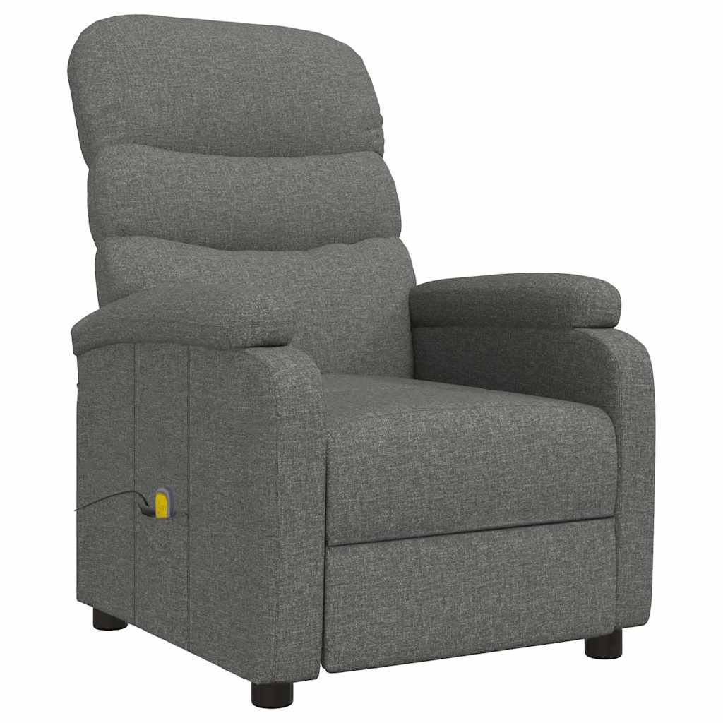 Vidaxl massagestoel stof donkergrijs