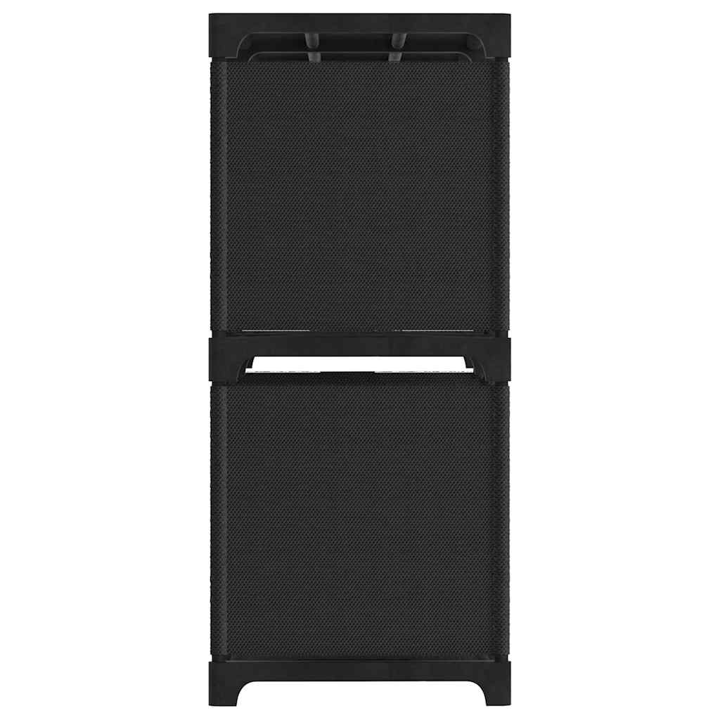 Vidaxl kast met 4 vakken 69x30x72,5 cm stof zwart