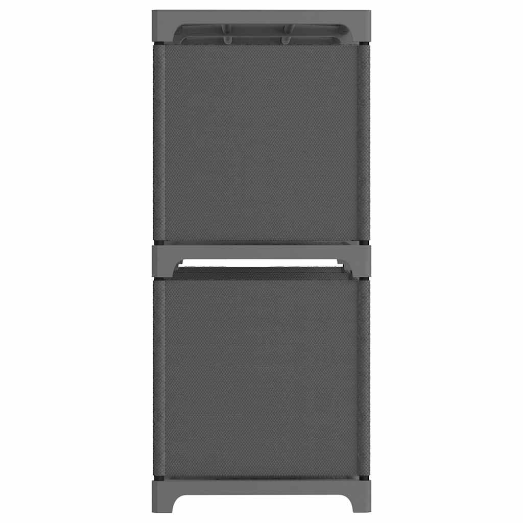 Vidaxl kast met 4 vakken 69x30x72,5 cm stof grijs