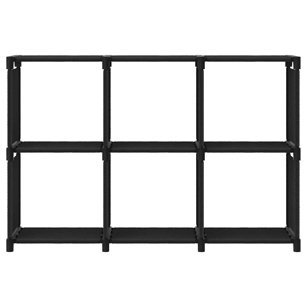 Vidaxl kast met 6 vakken 103x30x72,5 cm stof zwart