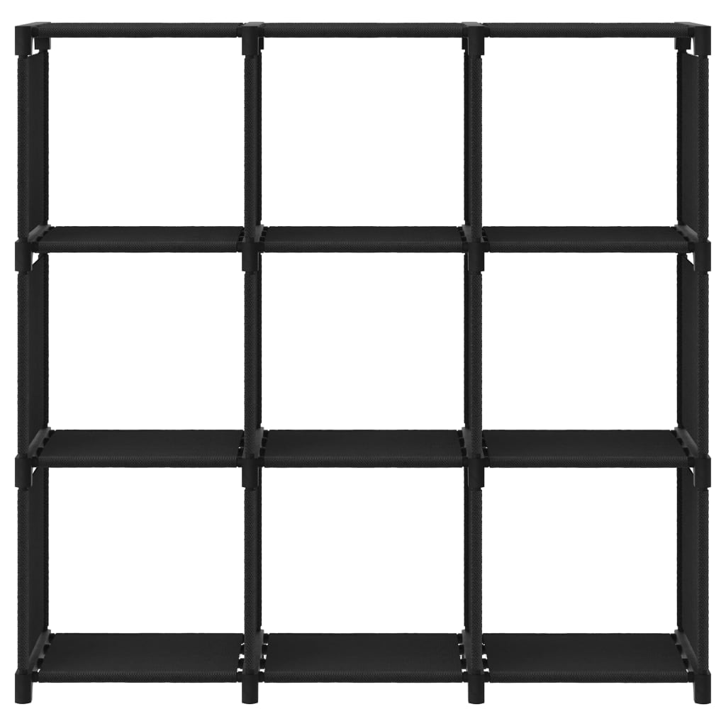 Vidaxl kast met 9 vakken 103x30x107,5 cm stof zwart