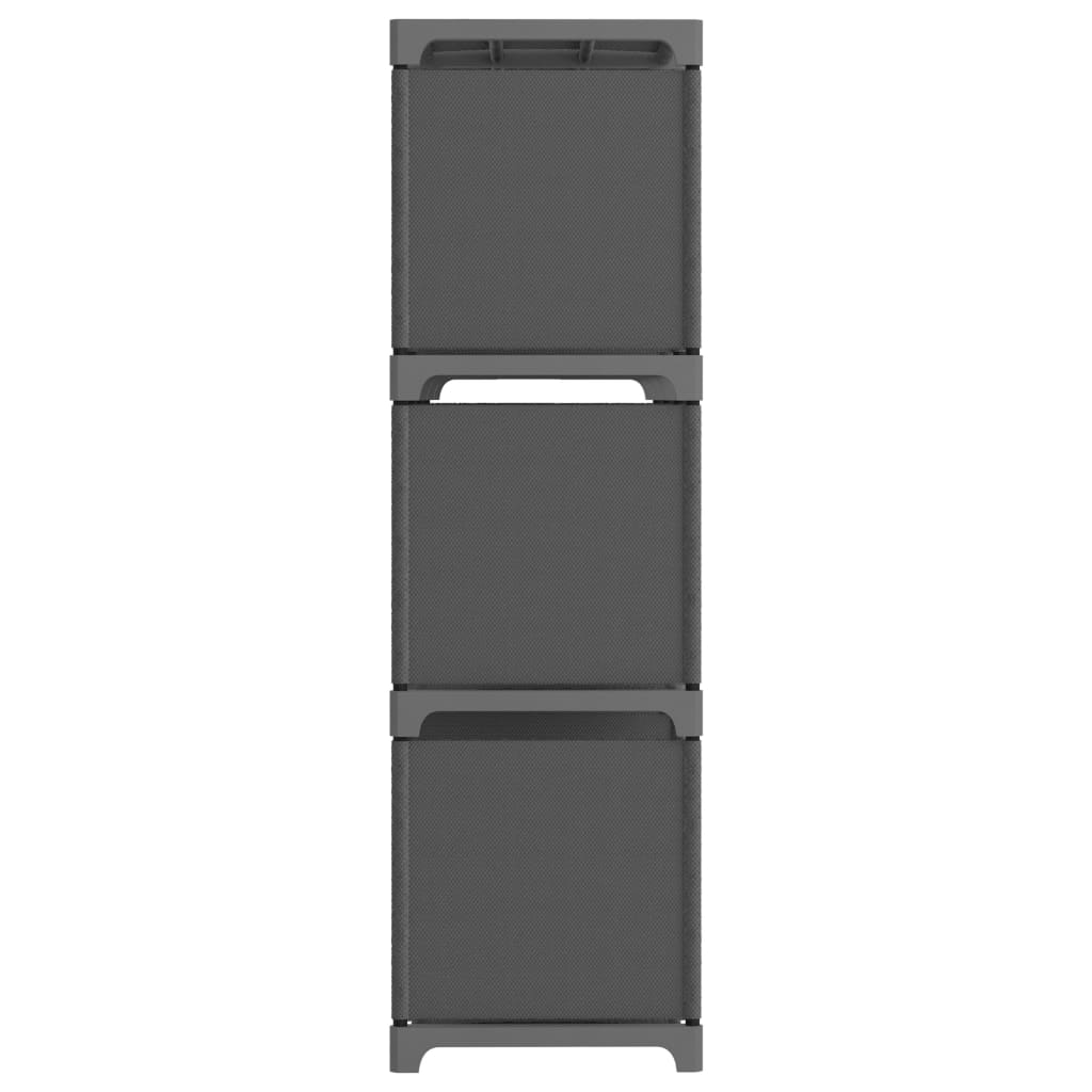 Vidaxl kast met 9 vakken 103x30x107,5 cm stof grijs