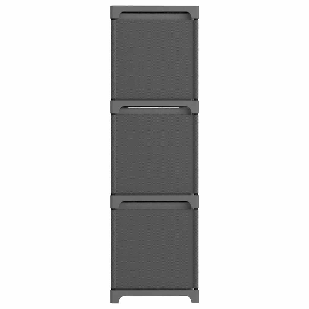 Vidaxl kast met 9 vakken met boxen 103x30x107,5 cm stof grijs