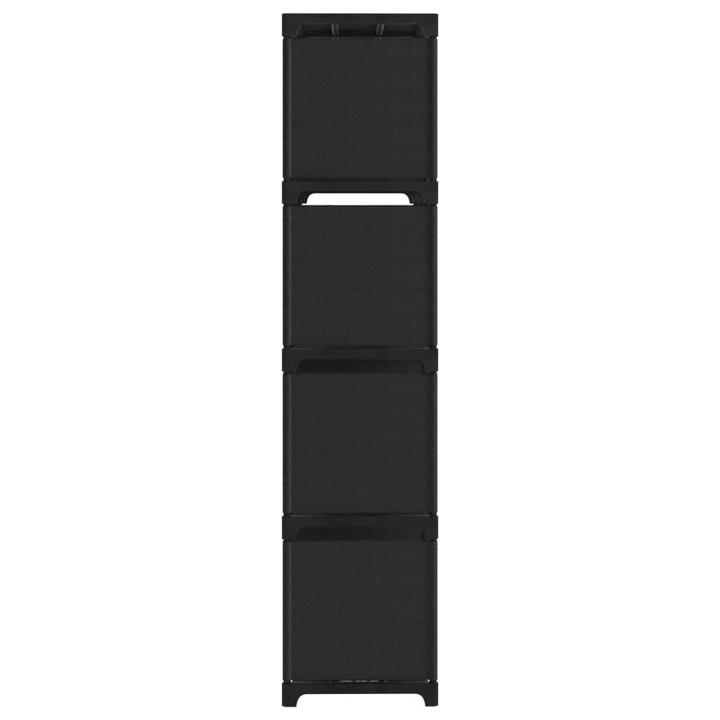 Vidaxl kast met 12 vakken 103x30x141 cm stof zwart