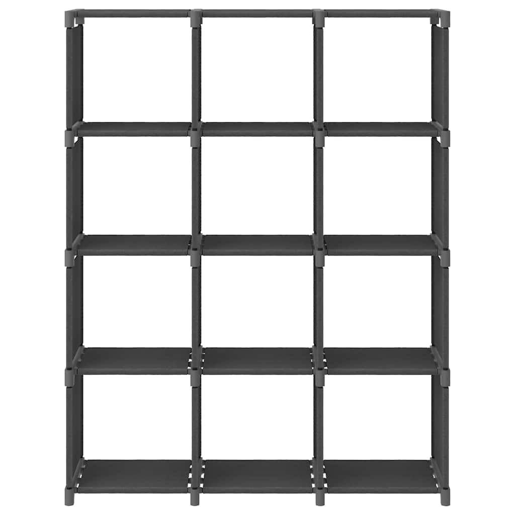 Vidaxl kast met 12 vakken 103x30x141 cm stof grijs