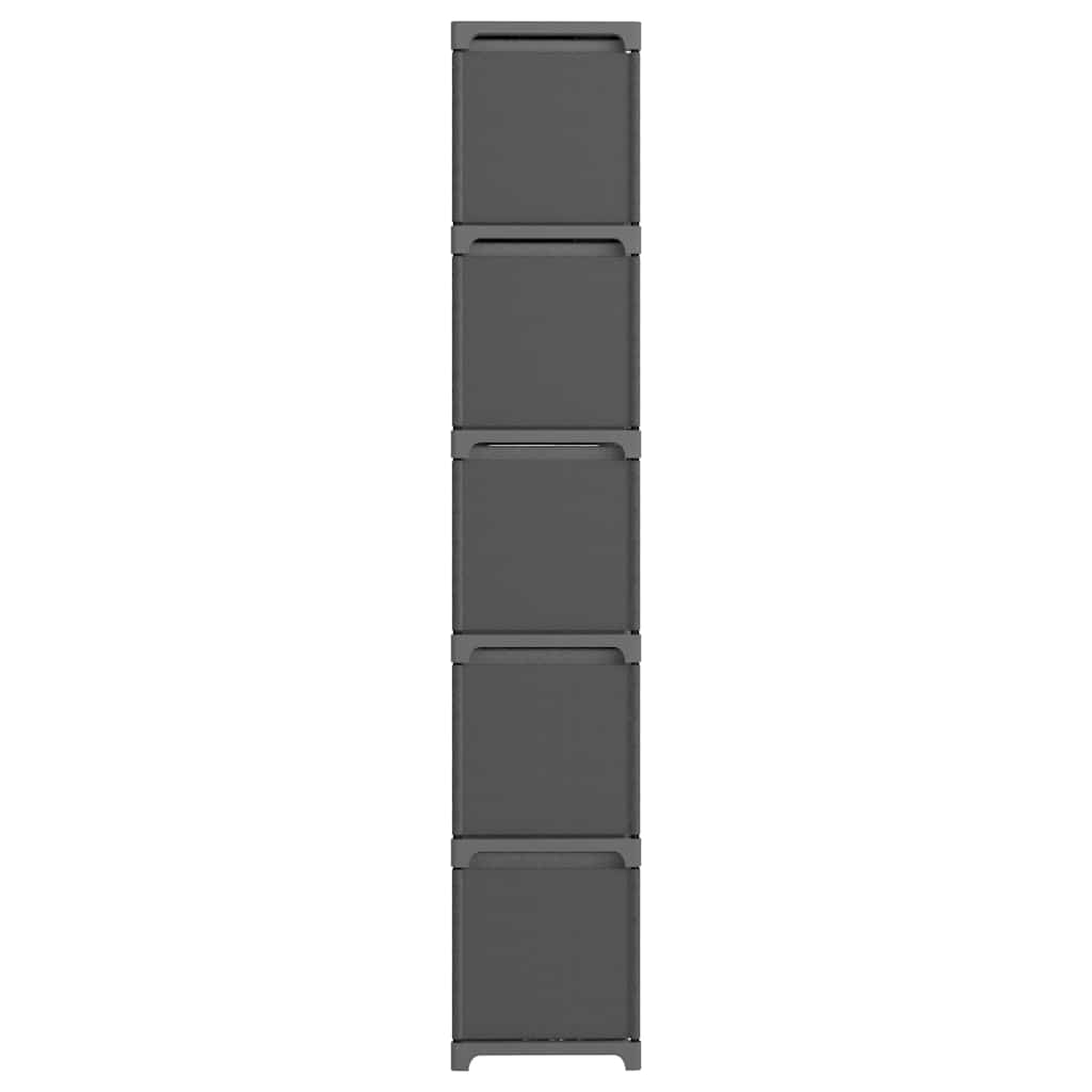 Vidaxl kast met 15 vakken met boxen 103x30x175,5 cm stof grijs