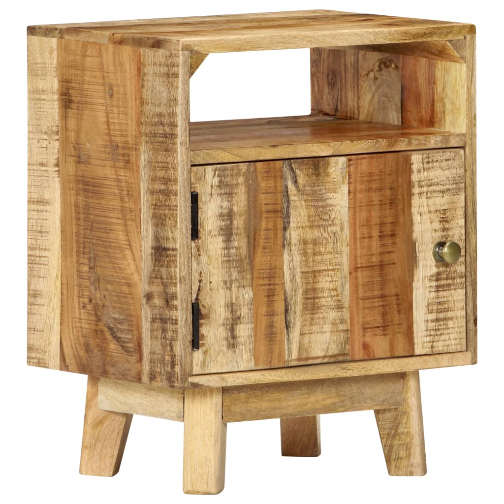 Vidaxl nachtkastje 40x30x50 cm ruw mangohout