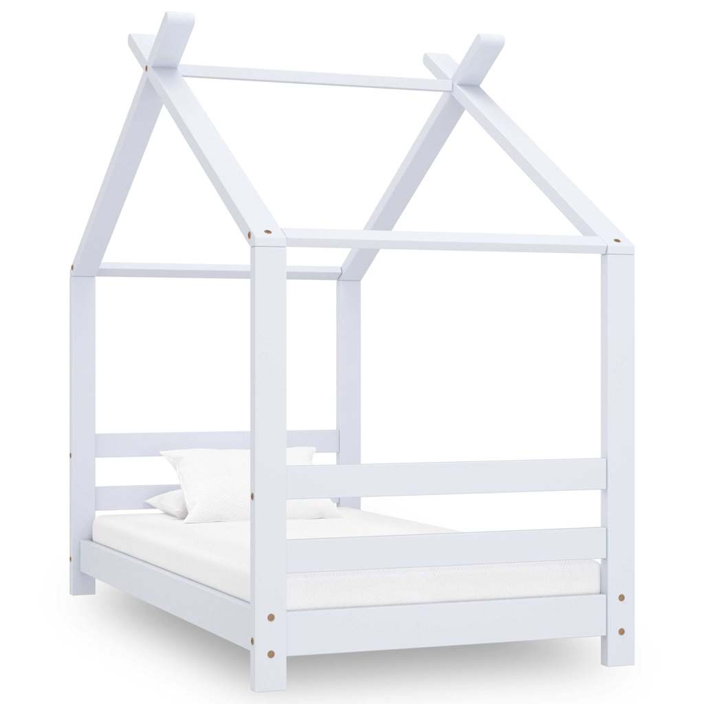 Vidaxl kinderbedframe massief grenenhout wit 70x140 cm