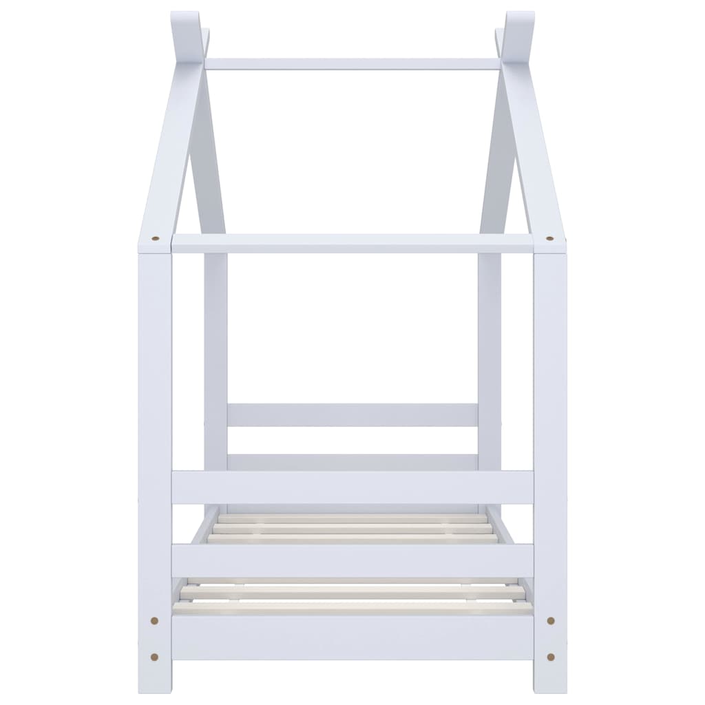 Vidaxl kinderbedframe massief grenenhout wit 70x140 cm