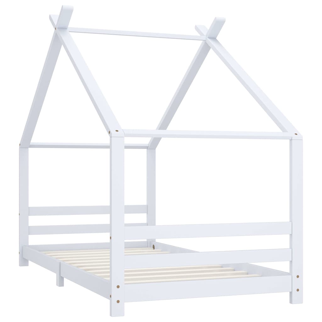 Vidaxl kinderbedframe massief grenenhout wit 90x200 cm