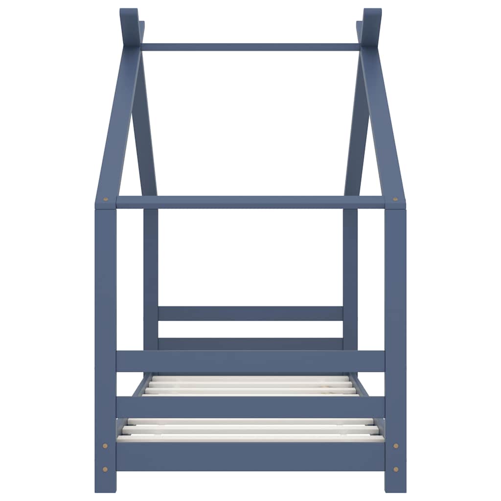 Vidaxl kinderbedframe massief grenenhout grijs 80x160 cm