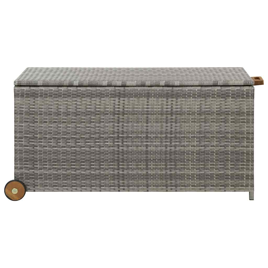 Vidaxl tuinbox 120x65x61 cm poly rattan lichtgrijs