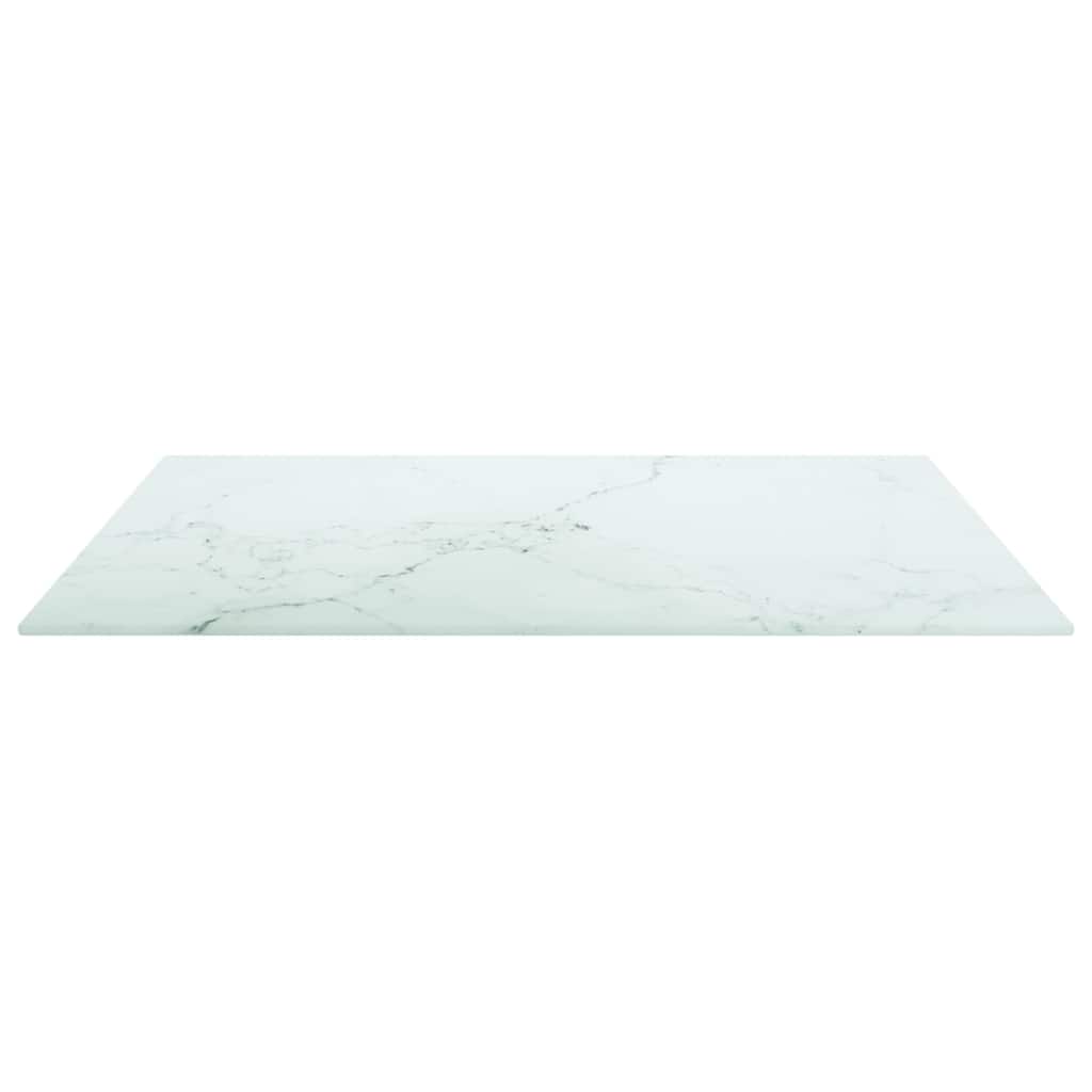 Vidaxl tafelblad 60x60 cm 6 mm gehard glas met marmeren design wit