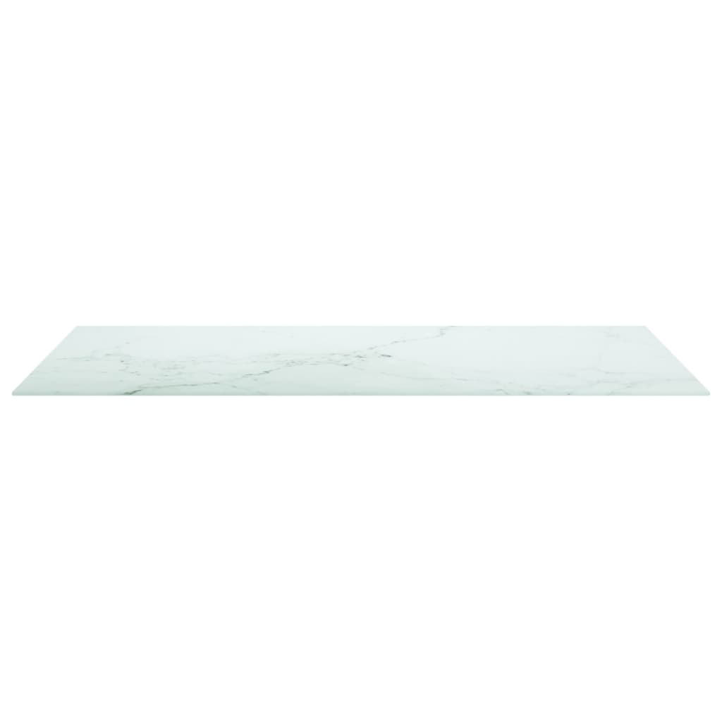Vidaxl tafelblad 120x65 cm 8 mm gehard glas met marmeren design wit