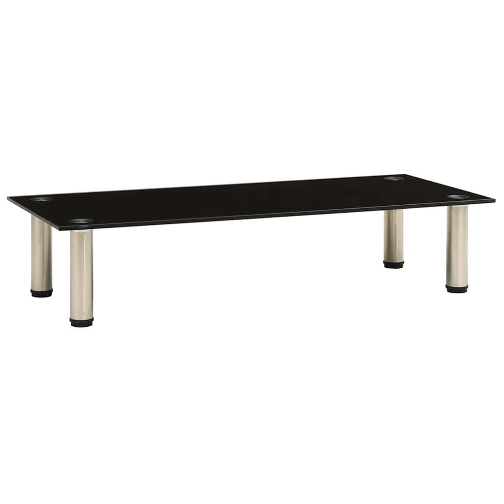 Vidaxl tv-meubel 80x35x17 cm gehard glas zwart