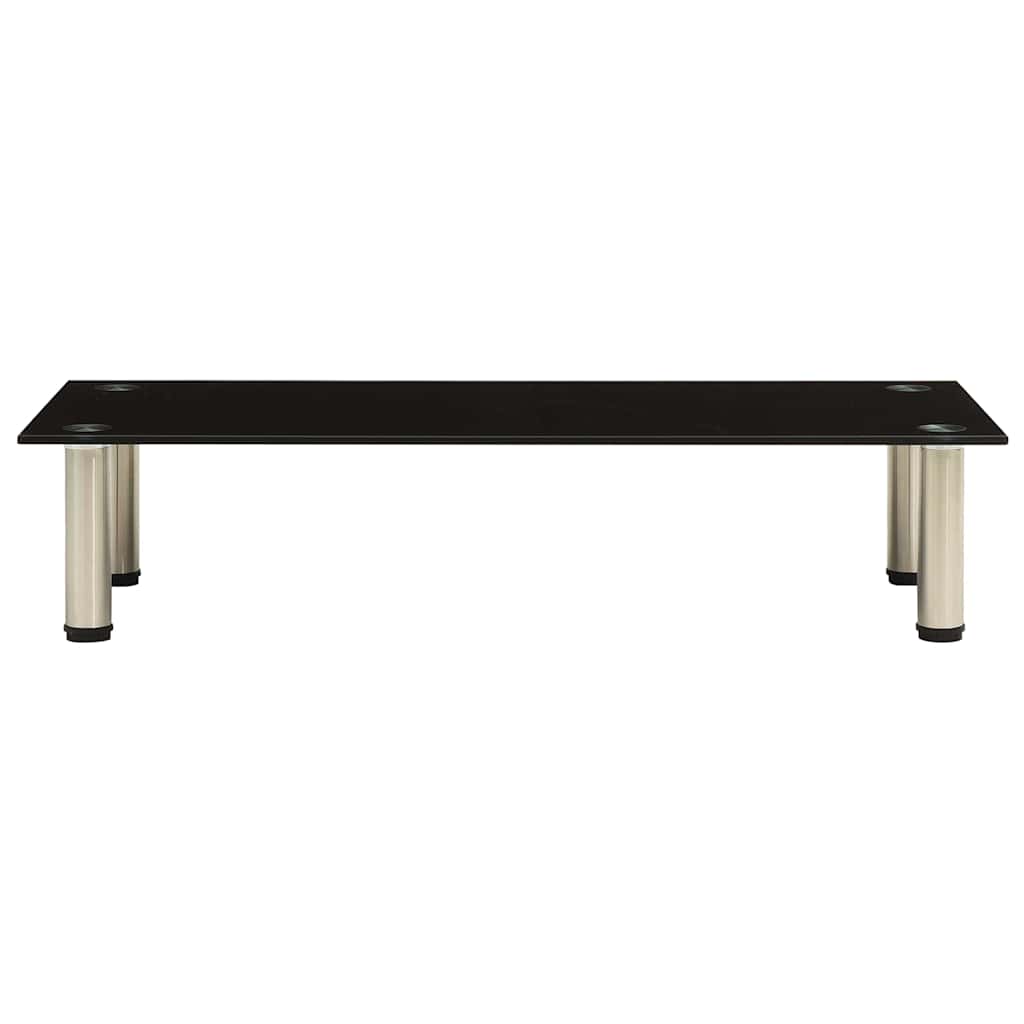 Vidaxl tv-meubel 80x35x17 cm gehard glas zwart