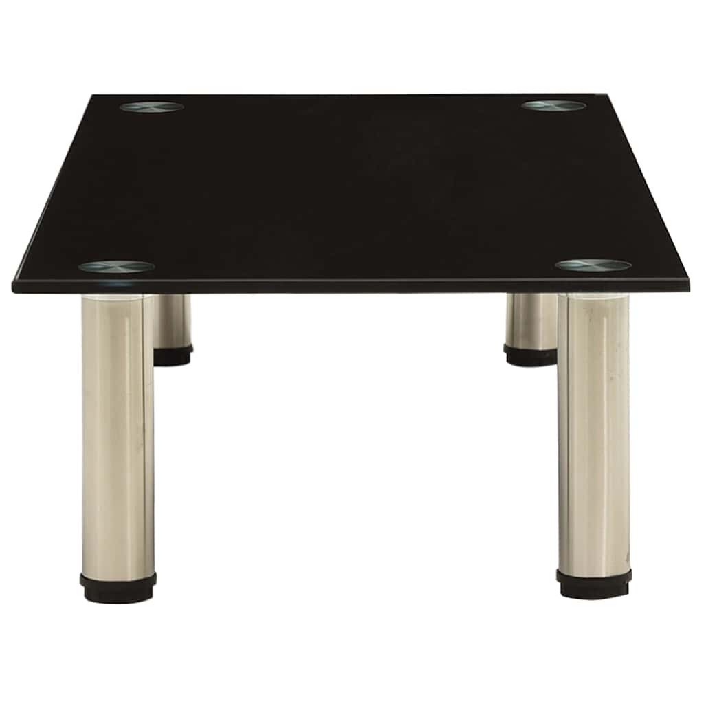 Vidaxl tv-meubel 80x35x17 cm gehard glas zwart