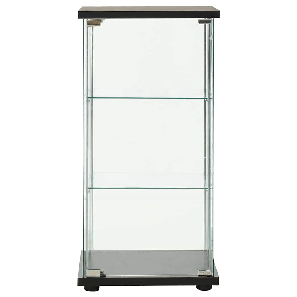 Vidaxl vitrinekast gehard glas zwart