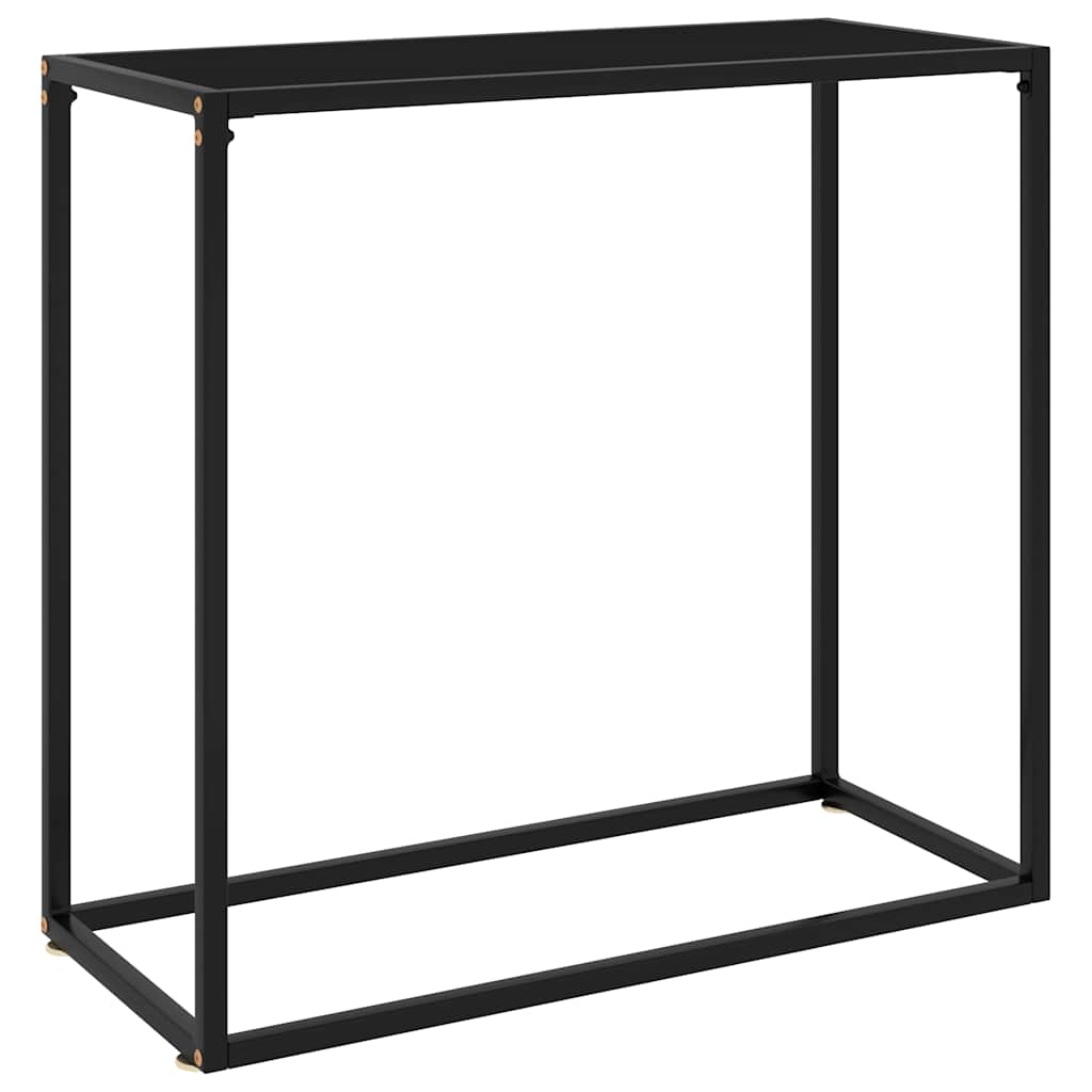 Vidaxl wandtafel 80x35x75 cm gehard glas zwart