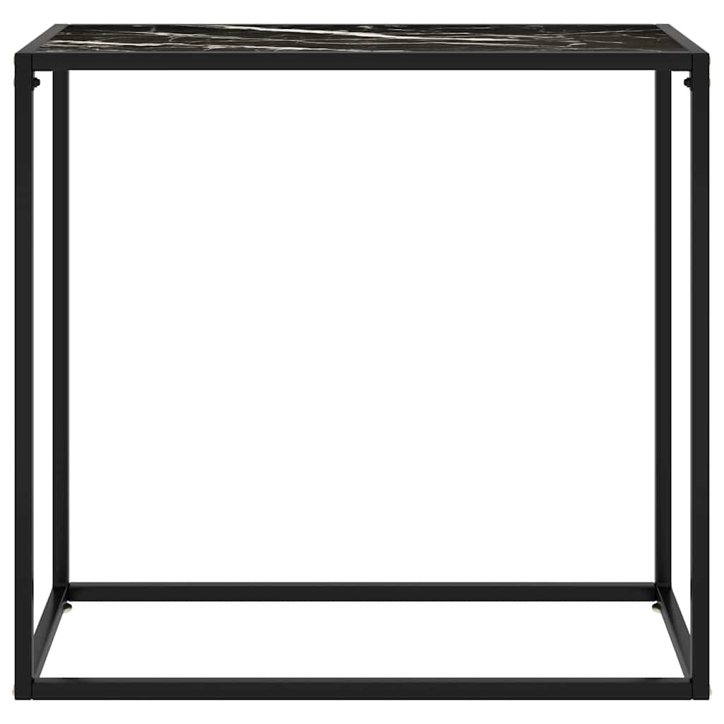 Vidaxl wandtafel 80x35x75 cm gehard glas zwart