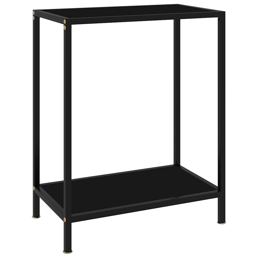 Vidaxl wandtafel 60x35x75 cm gehard glas zwart
