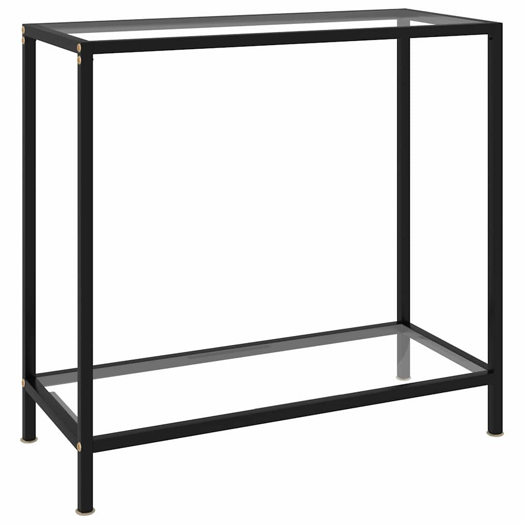 Vidaxl wandtafel 80x35x75 cm gehard glas transparant