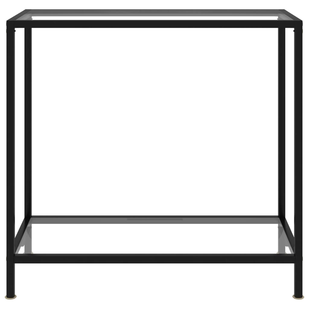 Vidaxl wandtafel 80x35x75 cm gehard glas transparant