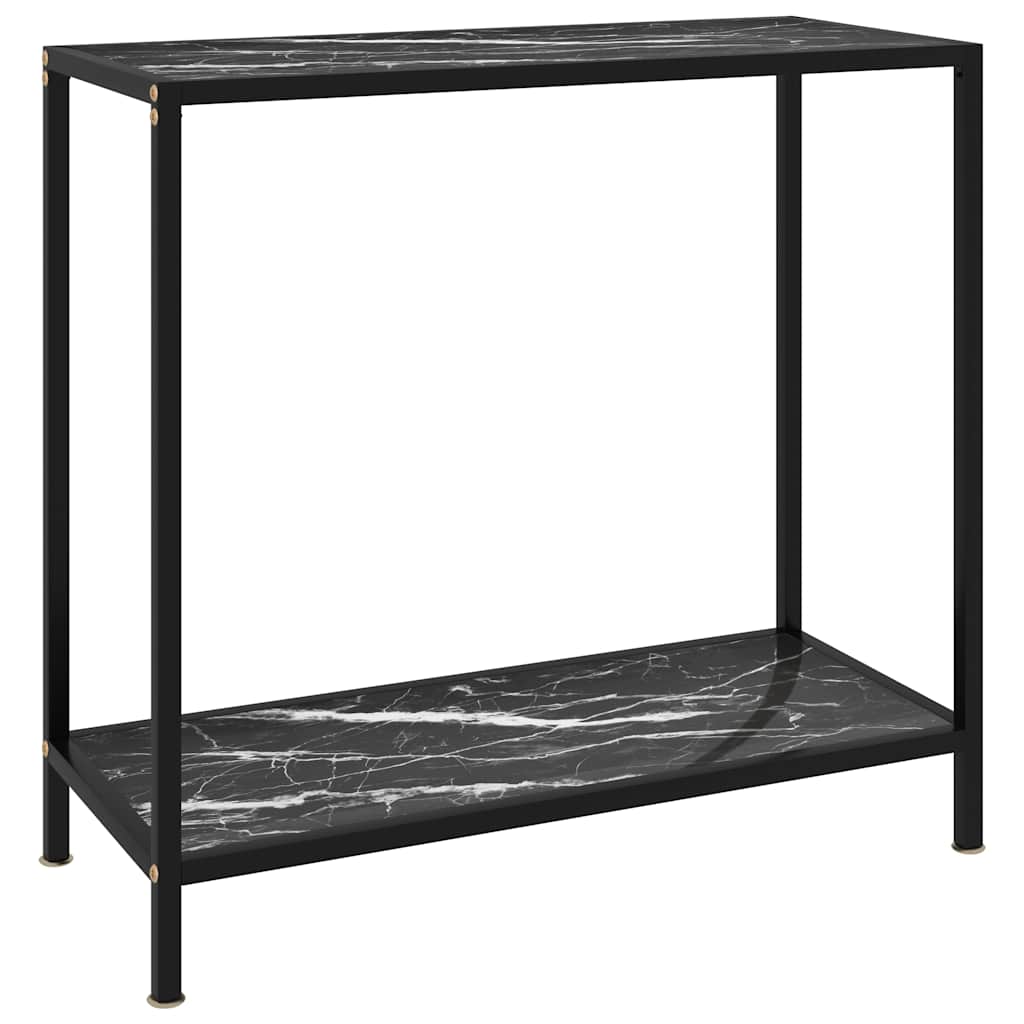 Vidaxl wandtafel 80x35x75 cm gehard glas zwart