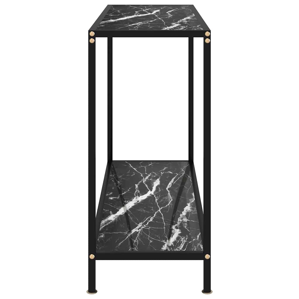 Vidaxl wandtafel 100x35x75 cm gehard glas zwart