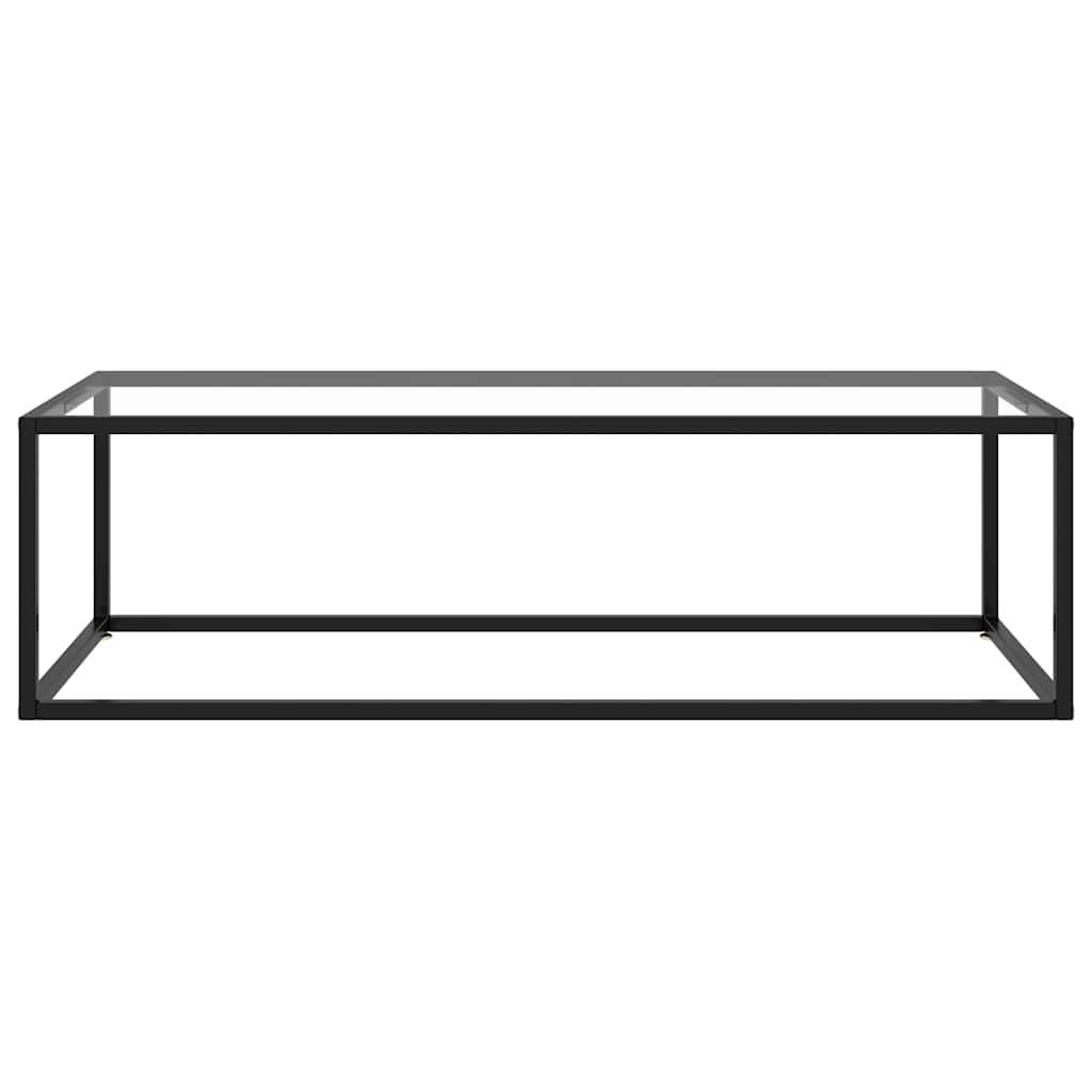 Vidaxl salontafel met gehard glas 120x60x35 cm zwart