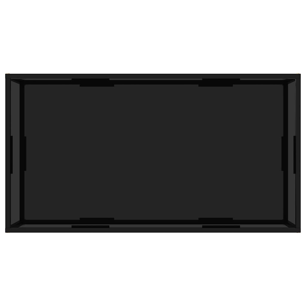 Vidaxl salontafel 120x60x35 cm gehard glas zwart