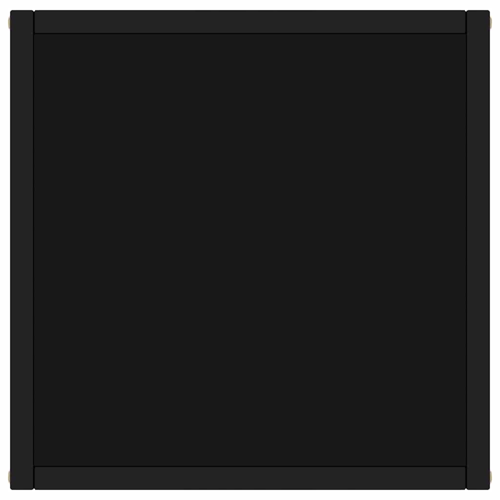 Vidaxl salontafel met zwart glas 40x40x50 cm zwart