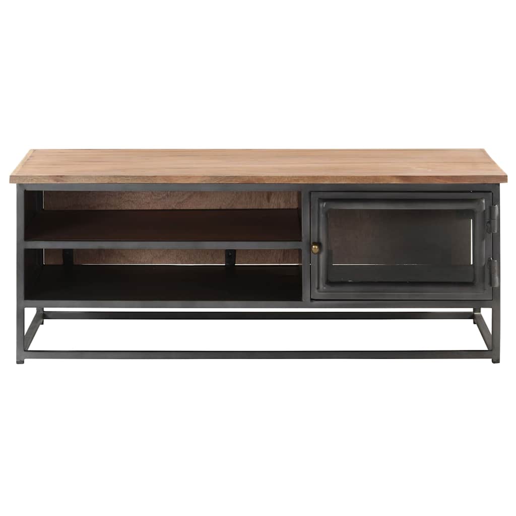 Vidaxl salontafel 90x50x35 cm massief acaciahout grijs